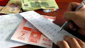 Ghi lô đề tại các điểm bán vé số