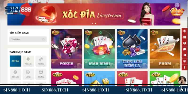 Giới thiệu về game bài Sin88 đình đám